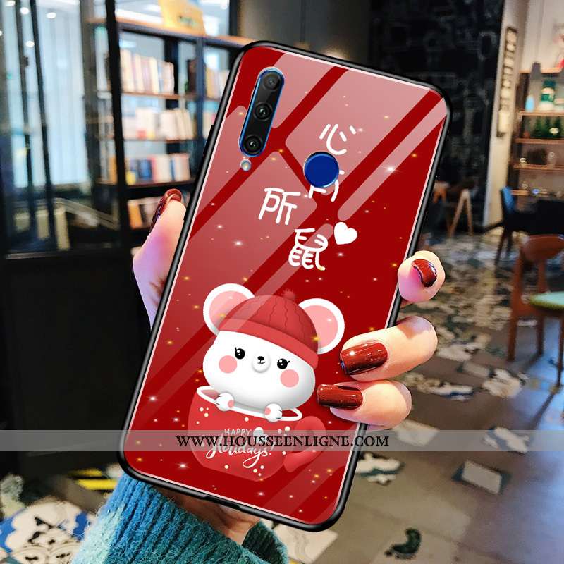 Étui Huawei Y6p Tendance Protection Simple Téléphone Portable Petit Incassable Rouge