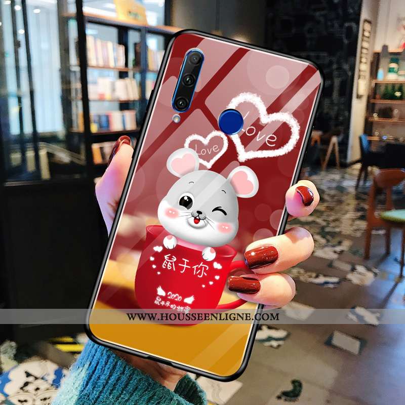 Étui Huawei Y6p Tendance Protection Simple Téléphone Portable Petit Incassable Rouge