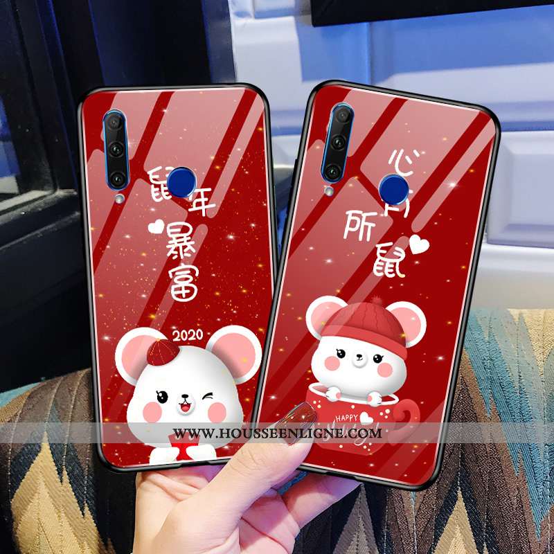 Étui Huawei Y6p Tendance Protection Simple Téléphone Portable Petit Incassable Rouge