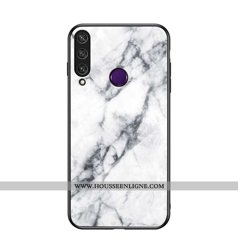 Étui Huawei Y6p Verre Tendance Mode Téléphone Portable Nouveau Silicone Peinture Verte