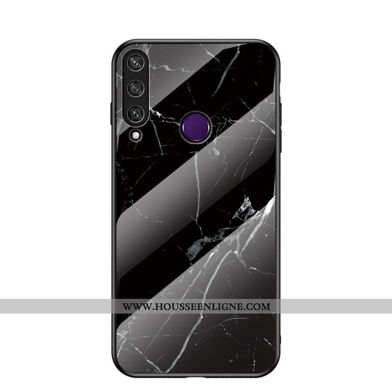 Étui Huawei Y6p Verre Tendance Mode Téléphone Portable Nouveau Silicone Peinture Verte