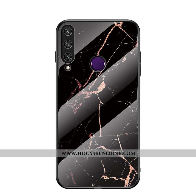Étui Huawei Y6p Verre Tendance Mode Téléphone Portable Nouveau Silicone Peinture Verte