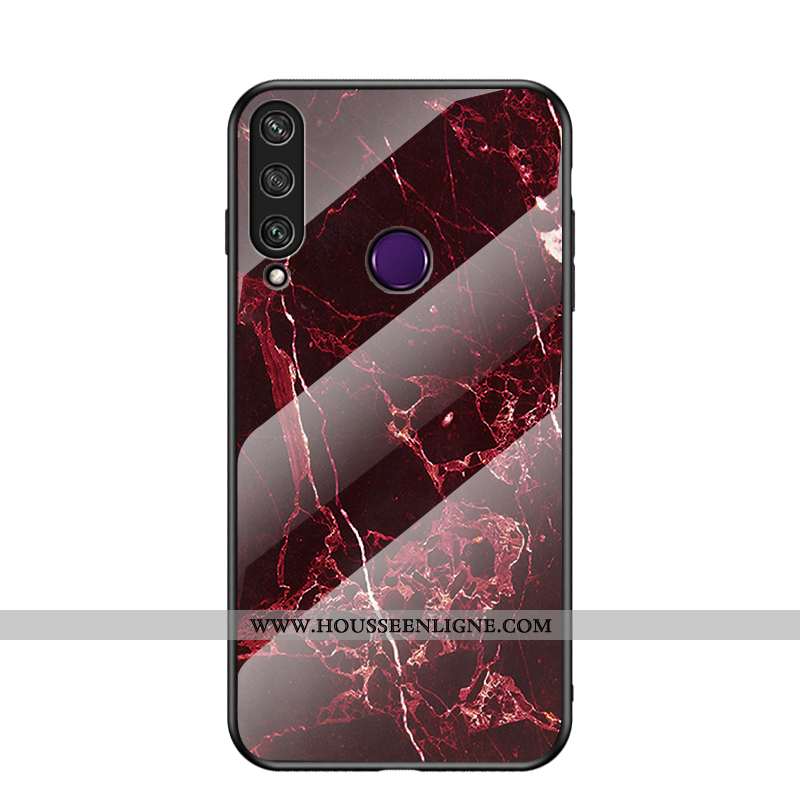 Étui Huawei Y6p Verre Tendance Mode Téléphone Portable Nouveau Silicone Peinture Verte