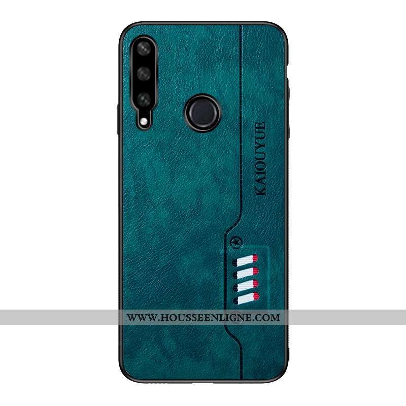 Étui Huawei Y6p Vintage Tendance Mode Simple Coque Net Rouge Téléphone Portable Verte