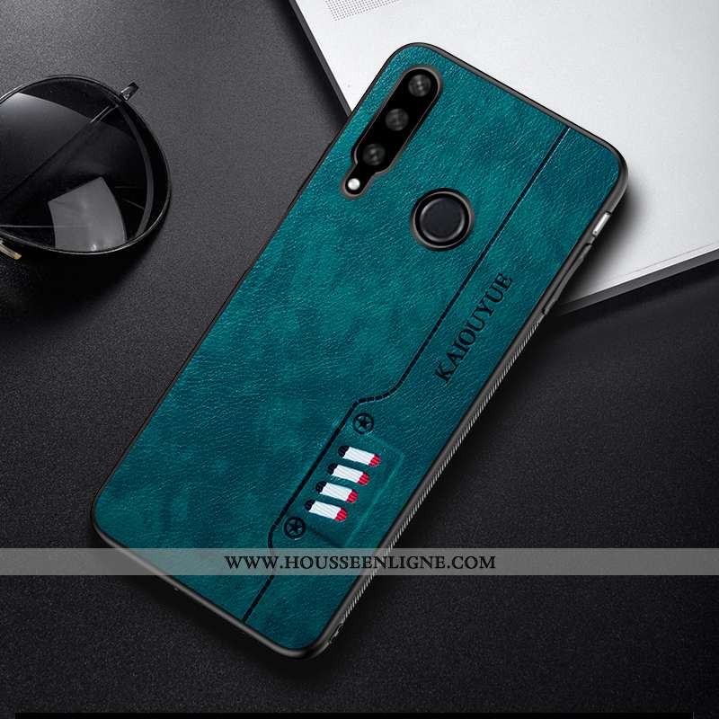 Étui Huawei Y6p Vintage Tendance Mode Simple Coque Net Rouge Téléphone Portable Verte