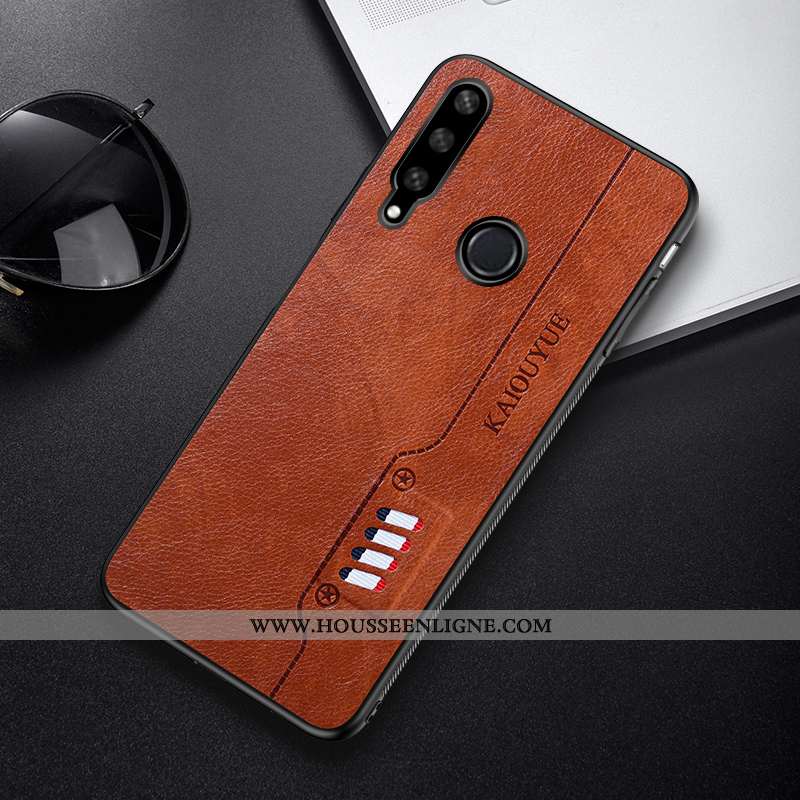 Étui Huawei Y6p Vintage Tendance Mode Simple Coque Net Rouge Téléphone Portable Verte