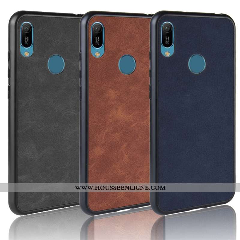 Étui Huawei Y6s Cuir Protection Tout Compris Téléphone Portable Incassable Tendance Noir