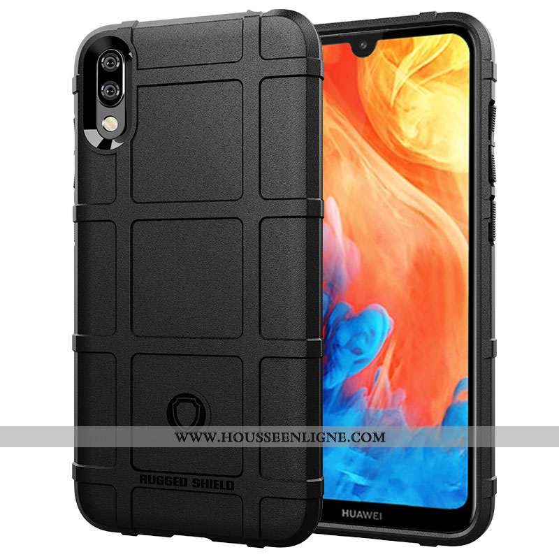 Étui Huawei Y7 2020 Modèle Fleurie Protection Tout Compris Créatif Antidérapant 2020 Noir