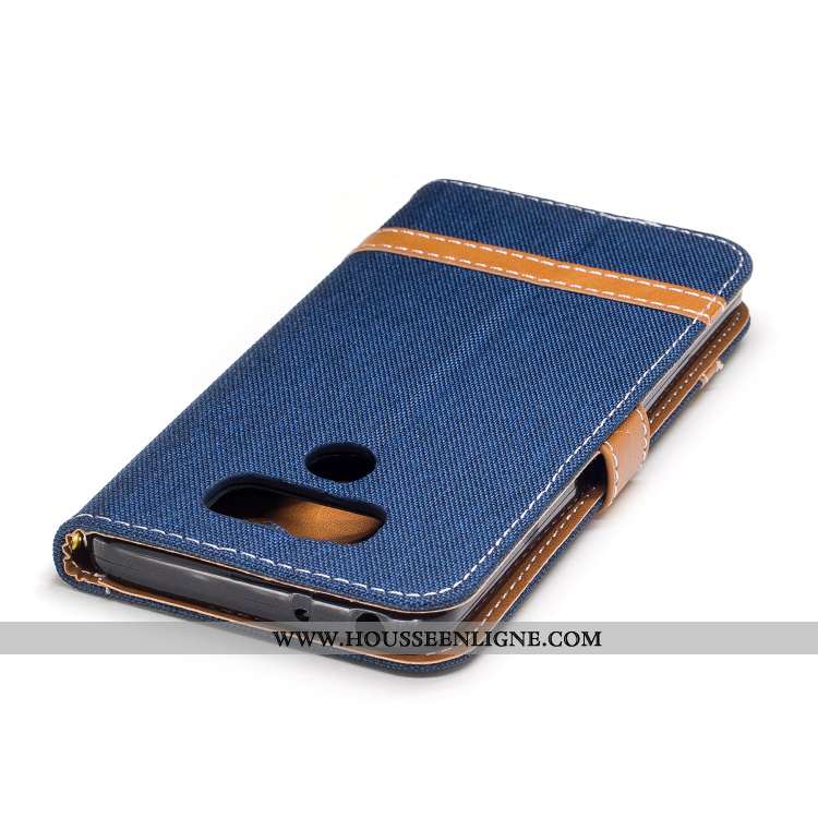 Étui Lg G6 Cuir Modèle Fleurie Silicone Housse Violet Carte