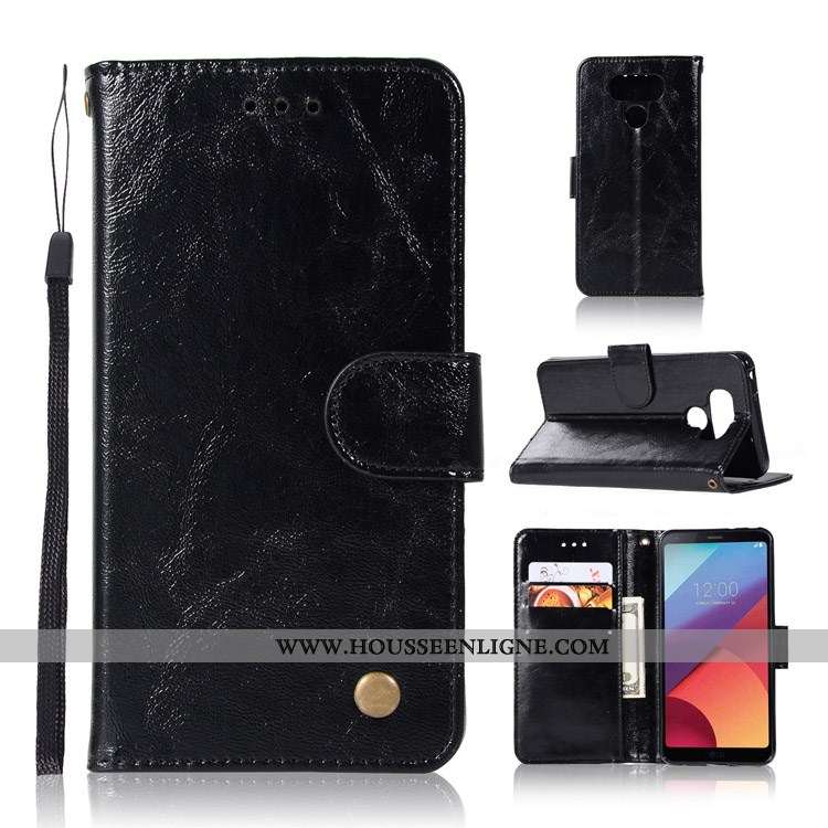 Étui Lg G6 Cuir Protection Coque Gris Clamshell Téléphone Portable