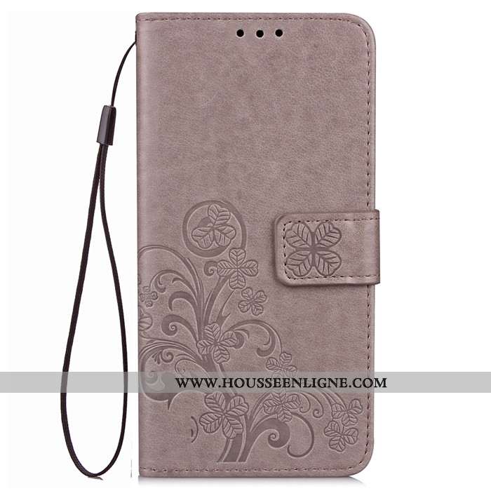 Étui Lg G6 Protection Cuir Coque Téléphone Portable Clamshell Gris