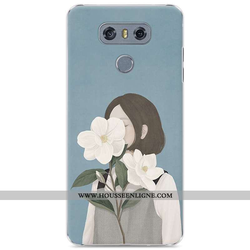 Étui Lg G6 Protection Incassable Art Peinture Bleu Téléphone Portable Frais