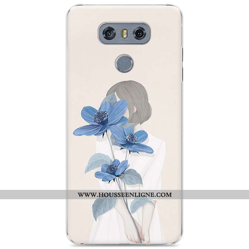 Étui Lg G6 Protection Incassable Art Peinture Bleu Téléphone Portable Frais