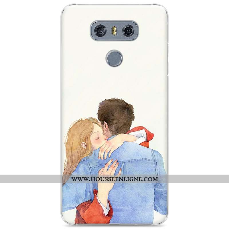 Étui Lg G6 Protection Incassable Art Peinture Bleu Téléphone Portable Frais