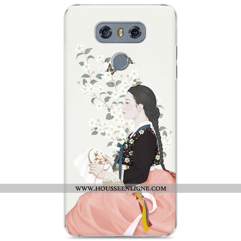Étui Lg G6 Protection Incassable Art Peinture Bleu Téléphone Portable Frais