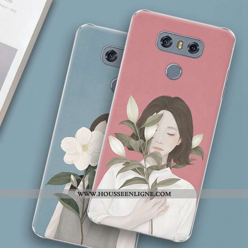 Étui Lg G6 Protection Incassable Art Peinture Bleu Téléphone Portable Frais