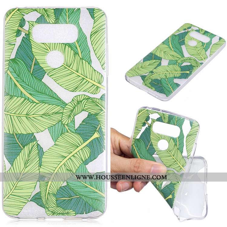 Étui Lg G6 Silicone Protection Dessin Animé Téléphone Portable Vert Tendance Verte