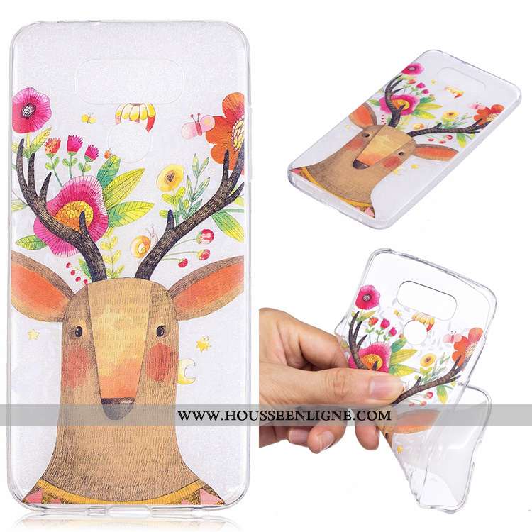 Étui Lg G6 Silicone Protection Dessin Animé Téléphone Portable Vert Tendance Verte