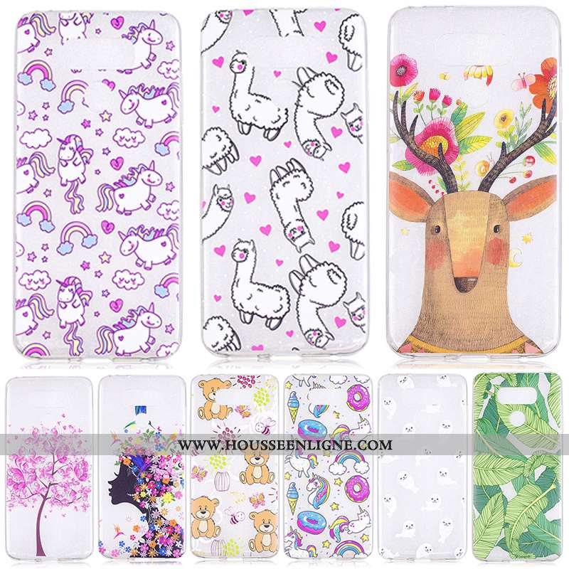 Étui Lg G6 Silicone Protection Dessin Animé Téléphone Portable Vert Tendance Verte