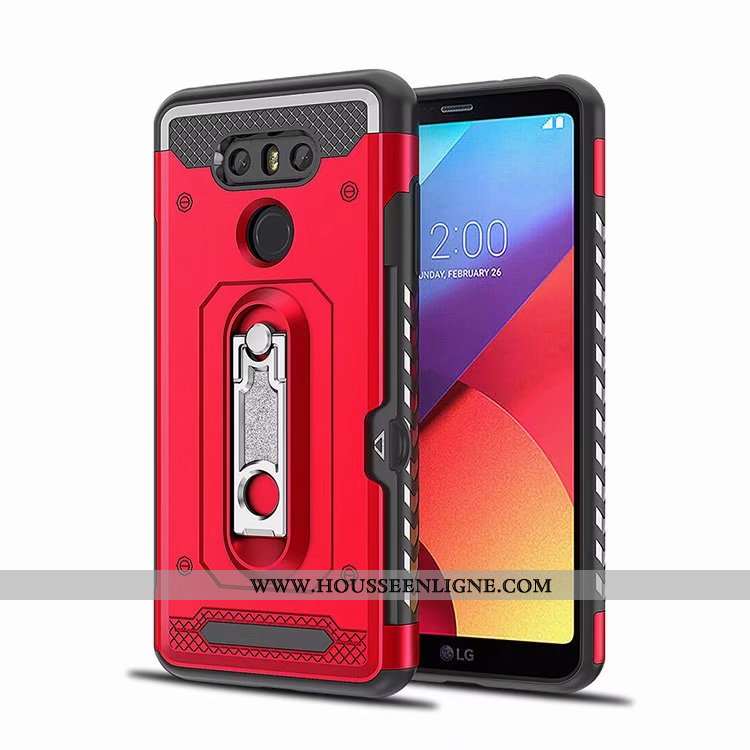 Étui Lg G6 Tendance Carte Simple Support Rose Coque
