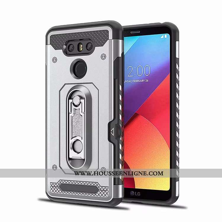 Étui Lg G6 Tendance Carte Simple Support Rose Coque