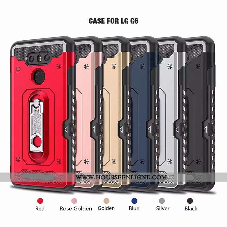 Étui Lg G6 Tendance Carte Simple Support Rose Coque