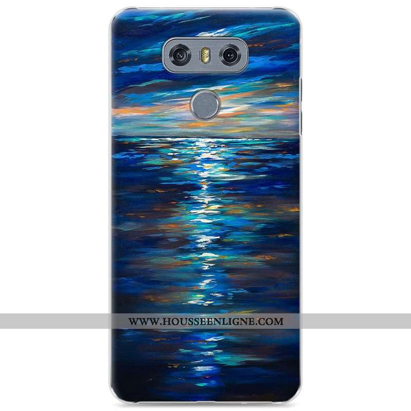 Étui Lg G6 Tendance Protection Difficile Coque Téléphone Portable Bleu Marin Bleu Foncé