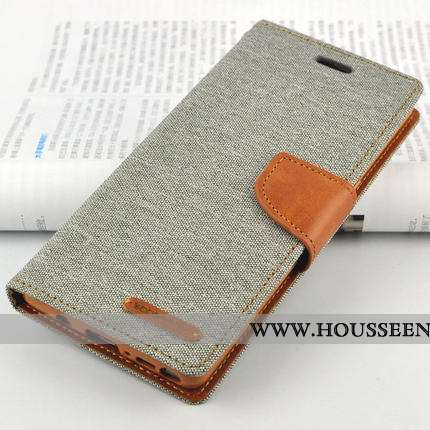 Étui Lg G7 Thinq Cuir Fluide Doux Coque Tout Compris Clamshell Incassable Gris