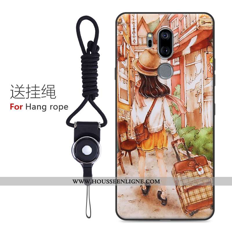 Étui Lg G7 Thinq Gaufrage Dessin Animé Bleu Tout Compris Créatif Protection Téléphone Portable