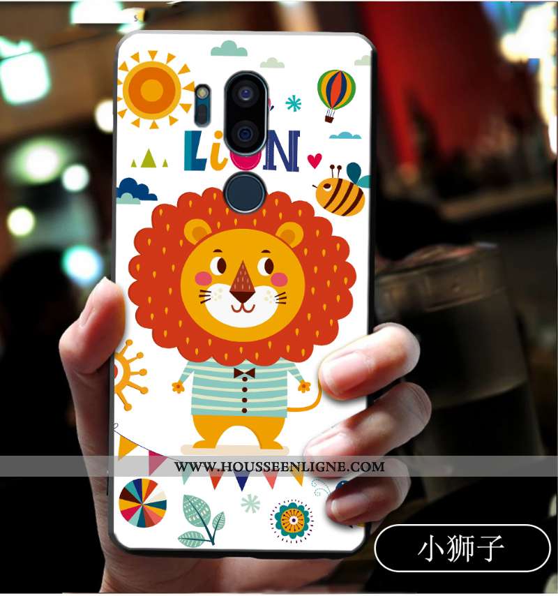 Étui Lg G7 Thinq Protection Dessin Animé Charmant Tout Compris Incassable Coque Silicone Bleu