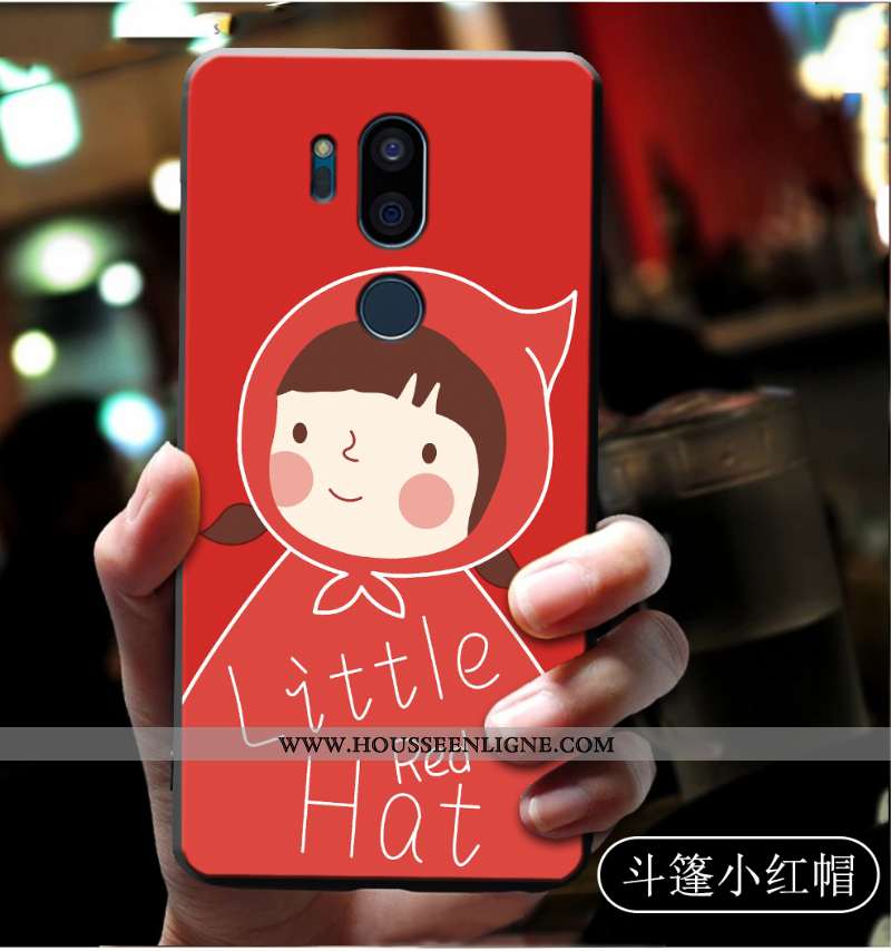Étui Lg G7 Thinq Protection Dessin Animé Charmant Tout Compris Incassable Coque Silicone Bleu