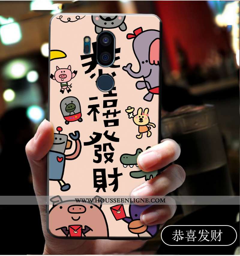 Étui Lg G7 Thinq Protection Dessin Animé Charmant Tout Compris Incassable Coque Silicone Bleu