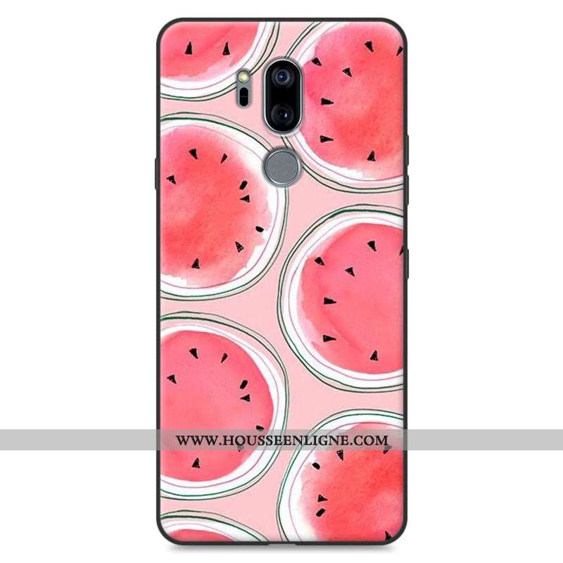 Étui Lg G7 Thinq Protection Dessin Animé Tout Compris Silicone Rose Téléphone Portable