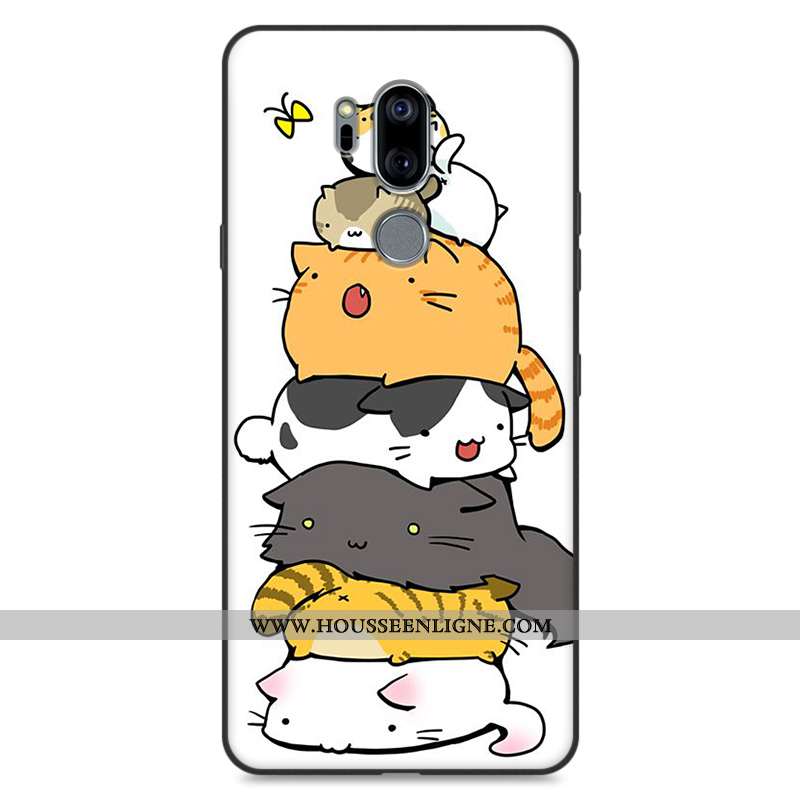Étui Lg G7 Thinq Protection Dessin Animé Tout Compris Silicone Rose Téléphone Portable