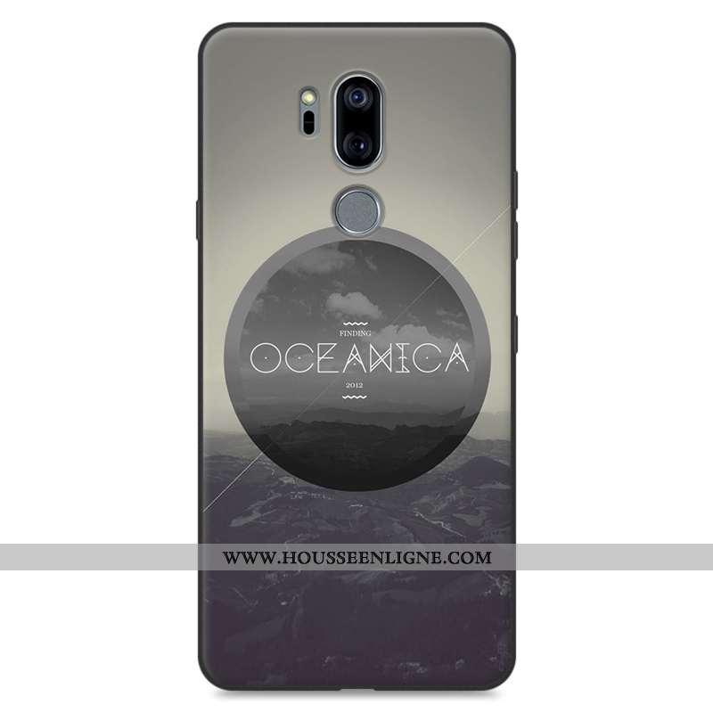 Étui Lg G7 Thinq Protection Dessin Animé Tout Compris Silicone Rose Téléphone Portable