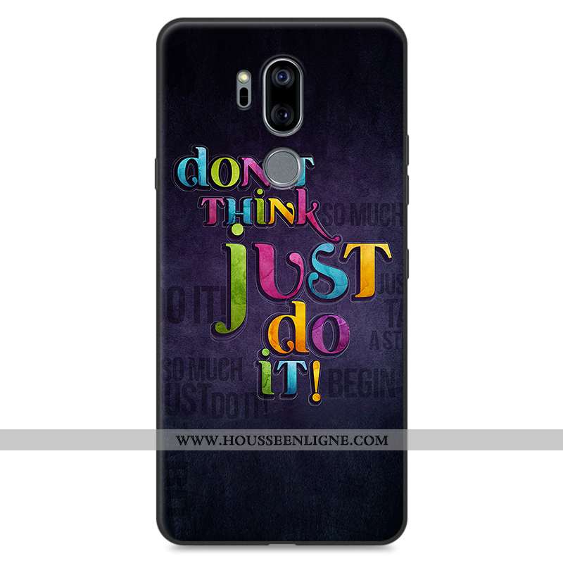 Étui Lg G7 Thinq Protection Dessin Animé Tout Compris Silicone Rose Téléphone Portable