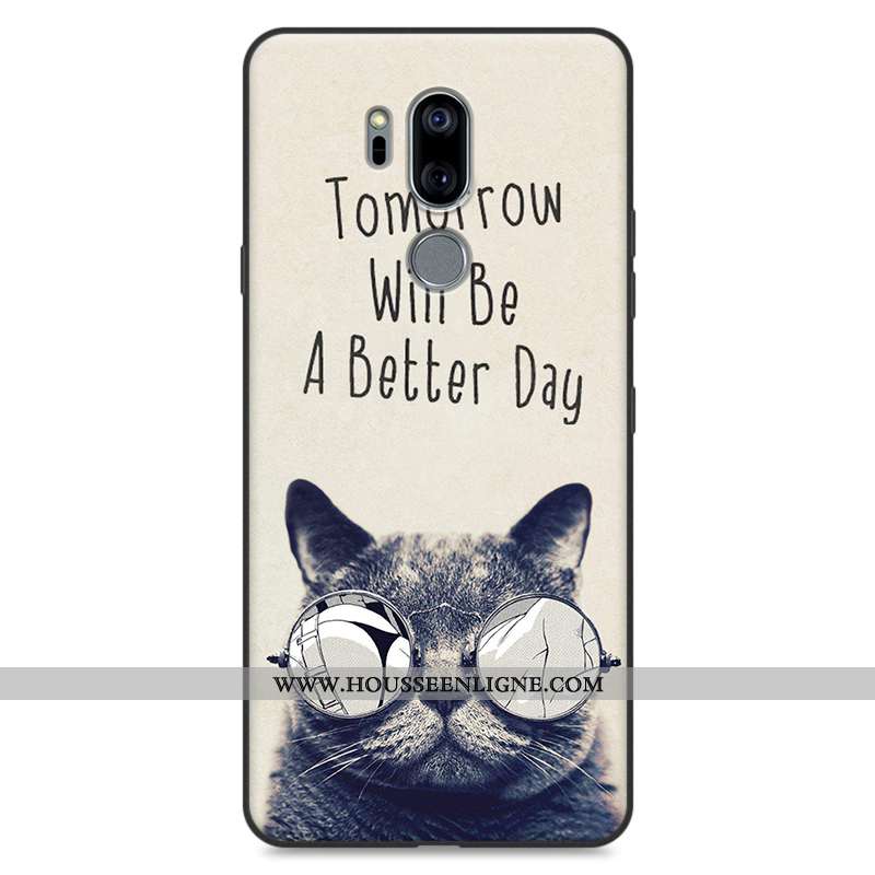 Étui Lg G7 Thinq Protection Dessin Animé Tout Compris Silicone Rose Téléphone Portable