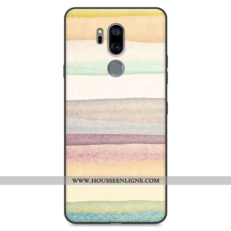 Étui Lg G7 Thinq Protection Dessin Animé Tout Compris Silicone Rose Téléphone Portable