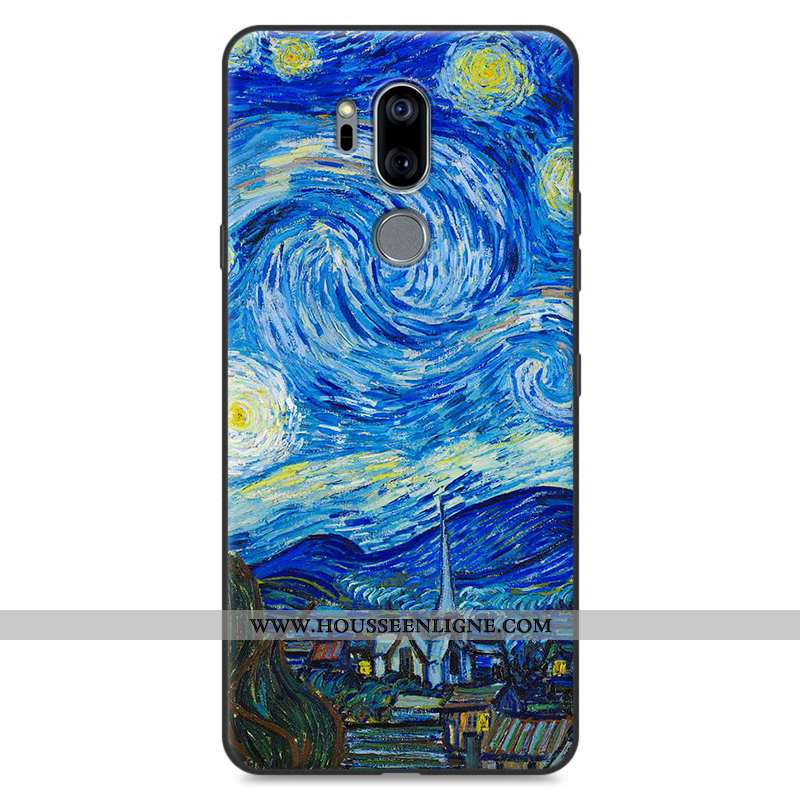 Étui Lg G7 Thinq Protection Dessin Animé Tout Compris Silicone Rose Téléphone Portable