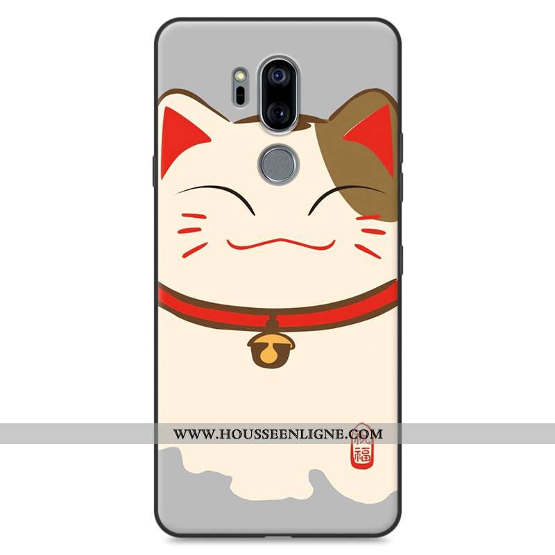 Étui Lg G7 Thinq Protection Dessin Animé Tout Compris Silicone Rose Téléphone Portable