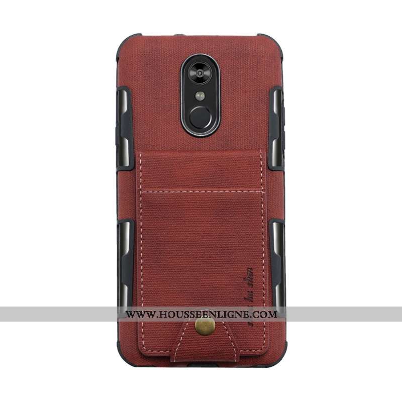 Étui Lg Q Stylus Créatif Cuir Rouge Téléphone Portable Coque Rose