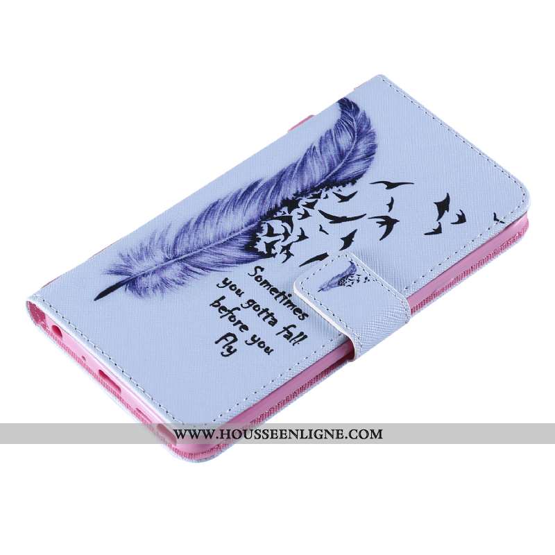 Étui Lg Q Stylus Cuir Protection Blanc Téléphone Portable Incassable Dessin Animé Carte Blanche