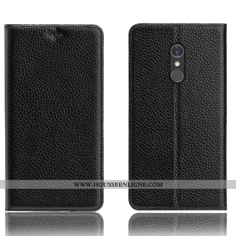 Étui Lg Q Stylus Cuir Véritable Protection Téléphone Portable Litchi Tout Compris Coque Marron