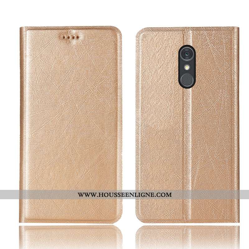 Étui Lg Q Stylus Protection Cuir Téléphone Portable Housse Or Incassable Tout Compris Doré