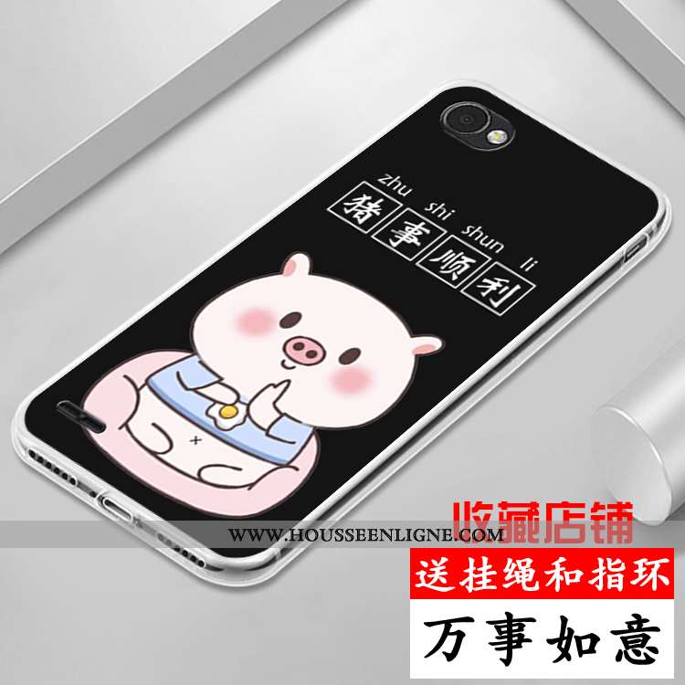 Étui Lg Q6 Coque En Silicone Protection Dessin Animé Violet Tout Compris Incassable