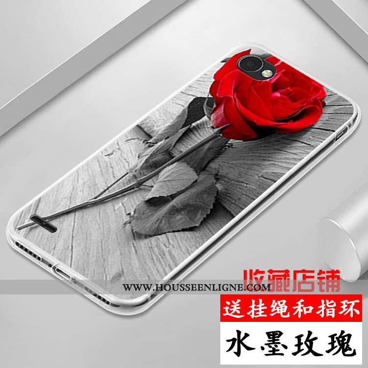 Étui Lg Q6 Coque En Silicone Protection Dessin Animé Violet Tout Compris Incassable