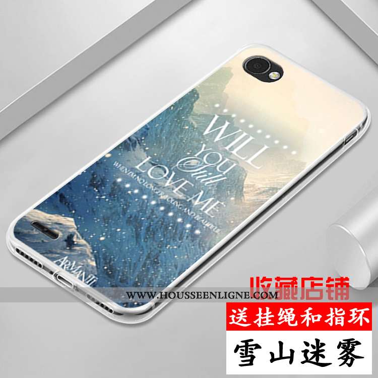 Étui Lg Q6 Coque En Silicone Protection Dessin Animé Violet Tout Compris Incassable
