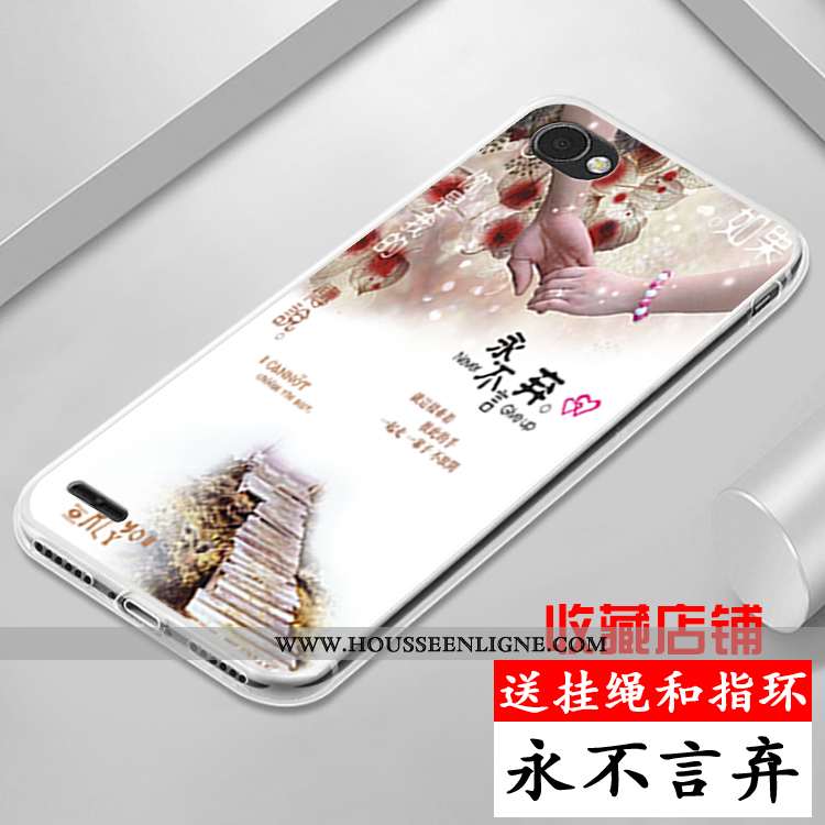 Étui Lg Q6 Coque En Silicone Protection Dessin Animé Violet Tout Compris Incassable