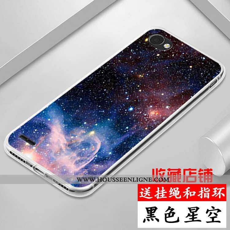 Étui Lg Q6 Coque En Silicone Protection Dessin Animé Violet Tout Compris Incassable