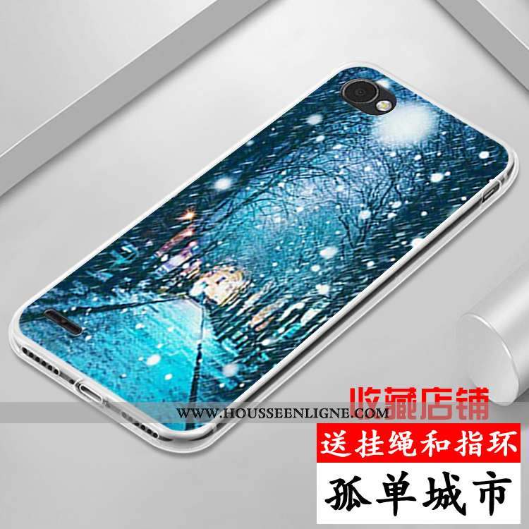 Étui Lg Q6 Coque En Silicone Protection Dessin Animé Violet Tout Compris Incassable